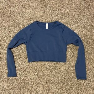 Aerie Slate Blue Long Sleeve Top